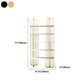 Contemporary Style Bookcase Metal Open Back Etagere Bookshelf for Home Office