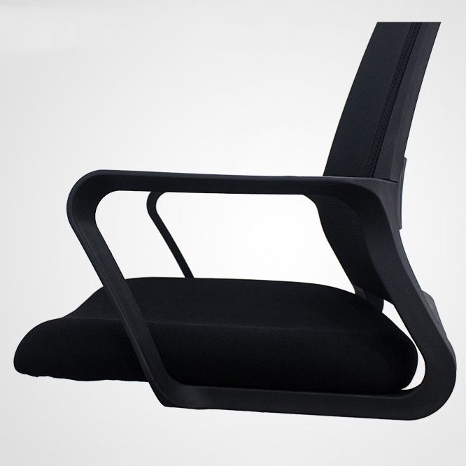 Modern & Contemporary Mid-Back Chair Black Desk Chair Microfiber Office Chair Clearhalo 'furn' 'furn_office_chair' 'Furniture' 'Office Chairs' 'Office Furniture' 'office_chair' 1200x1200_128cfde0-dfcf-40c1-9cb5-97b85a02f16a