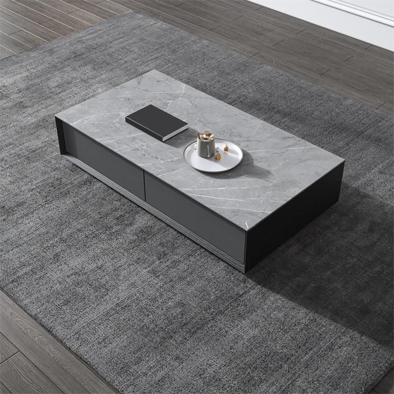 Modern Slate Block Coffee Table with Drawer Rectangular Cocktail Table Clearhalo 'Coffee & Accent Tables' 'Coffee Tables' 'coffee_tables' 'furn' 'furn_coffee_tables' 'Furniture' 'furniture_coffee_tables' 'Living Room Furniture' 1200x1200_128d5d46-6d45-4d94-9786-35bb5e13d26a