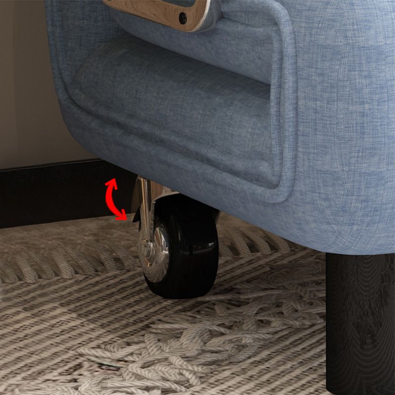 Contemporary Linen Sofa Bed with Pillow Back for Apartment and Bonus Room