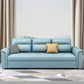 32.67 "Alto Faux Leather Sleeper Nordic Styled Sofa Bed in Blue