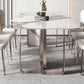 Traditional Luxury Dining Table Sintered Stone Rectangle Dining Table with Rose Gold Frame Clearhalo ' dining_table' 'Dining Tables & Seating' 'Dining Tables' 'furn' 'furn_dining_table' 'Furniture' 'furniture_dining_table' 'Kitchen & Dining Furniture' 'kitchen&dining_furn' 'kitchen' 'kitchen_dining_table' 1200x1200_128e1722-b21b-46c4-a9dc-7c73ea68c8d2