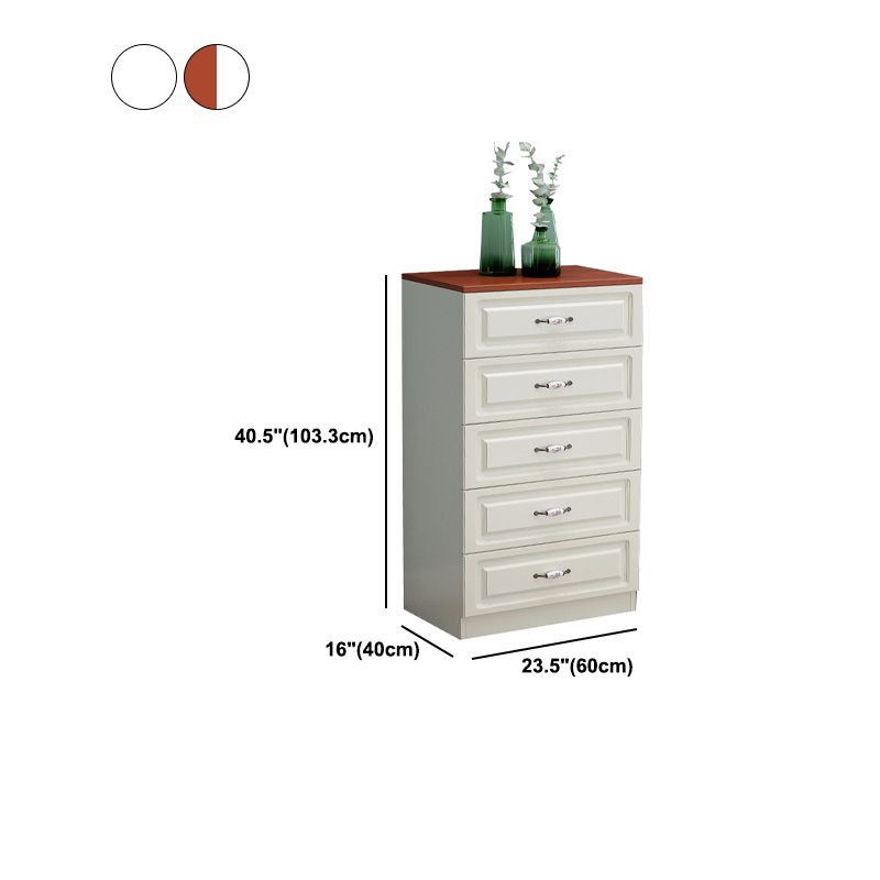 Modern White Accent Chest with Drawers 15.74" Wide Side Cabinet