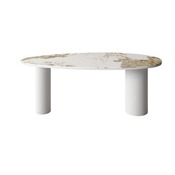 Sintered Stone Top Dining Table Oval Table with Metal Base and 3 Legs Clearhalo ' dining_table' 'Dining Tables & Seating' 'Dining Tables' 'furn' 'furn_dining_table' 'Furniture' 'furniture_dining_table' 'Kitchen & Dining Furniture' 'kitchen&dining_furn' 'kitchen' 'kitchen_dining_table' 1200x1200_128ed296-e959-43de-a113-cc8180435886