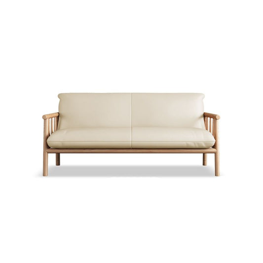 Farmhouse Square Arm Sofa Tight Back Settee with Walnut/Natural Legs Clearhalo 'Furniture' 'furniture_sofas' 'Living Room Furniture' 'Sofa' 'sofas' 1200x1200_1290de66-1d8f-4e25-8322-02c89bdd869c