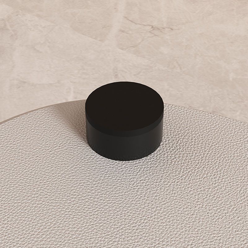 Moderno pouf pouf in finta pelle in pelle imbottita ottomana