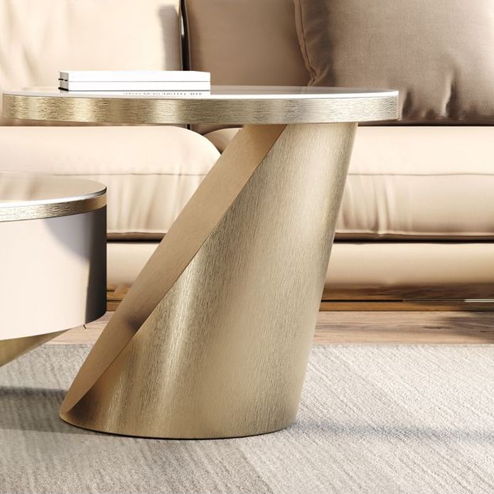 Modern Pedestal Coffee Table Slate Round 2-Piece Coffee Table Set Clearhalo 'Coffee & Accent Tables' 'Coffee Tables' 'coffee_tables' 'furn' 'furn_coffee_tables' 'Furniture' 'Living Room Furniture' 1200x1200_12959518-56bb-4a8f-8877-cb0b57362532