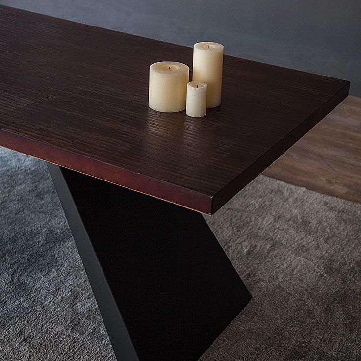 Pièces modernes 1/5 pièces Set Rectangle Table à manger en bois pour salle à manger