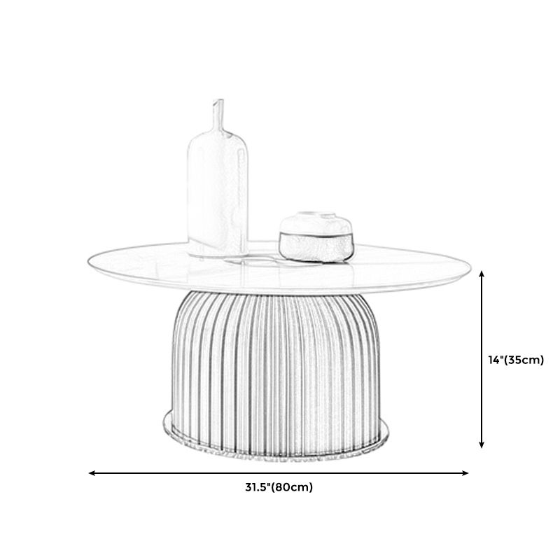 Tavolino in stile impiallacciatura in ceramica in stile moderno con forma circolare
