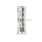 Steel Beige Shelf Bookcase 13.8" Wide Contemporary Bookshelf for Home Office Clearhalo 'Bookcases' 'furn' 'furn_bookcases' 'Furniture' 'Office Furniture' 1200x1200_1296a0bf-afd5-4982-b086-c7b44c339e37