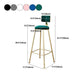 Glam Metal Barstool Velvet Gold Furniture in Matte Finish for Indoor Clearhalo 'Bar Furniture' 'Bar Stools' 'bar_stools' 'furn' 'furn_bar_stools' 'Furniture' 'Kitchen & Dining Furniture' 1200x1200_1297803f-9900-4e7a-bd24-f2d81cfbc55c
