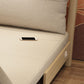 31.5" Linen Blend Armless Sleeper Scandinavian Styled Sleeper Sofa Bed