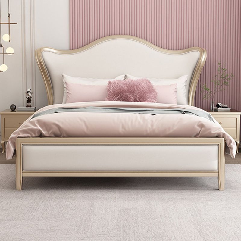 Cadre de lit en bois de pin pour mousse standard victorien avec des jambes en or personnalisées