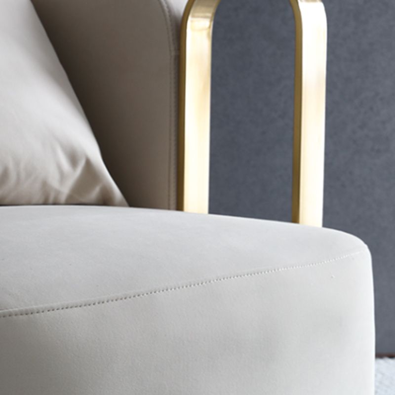 Glam Arm Chair Pillow Back Gold Base Arms Included Living Room Armchair Clearhalo 'Accent Chairs' 'accent_chairs' 'Chairs & Seating' 'furn' 'furn_accent_chairs' 'Furniture' 'Living Room Furniture' 1200x1200_1299ca59-4252-4f40-93bd-1de8a51e9a79