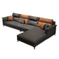 Stain-Resistant L-Shape Flared Arm Sectional Sofa with Chaise for Four People Clearhalo 'furn' 'furn_sectionals' 'Furniture' 'furniture_sectionals' 'kitchen' 'kitchen_sectionals' 'Living Room Furniture' 'Sectionals' 1200x1200_1299cb82-be66-46a7-8526-b72a2558cd95