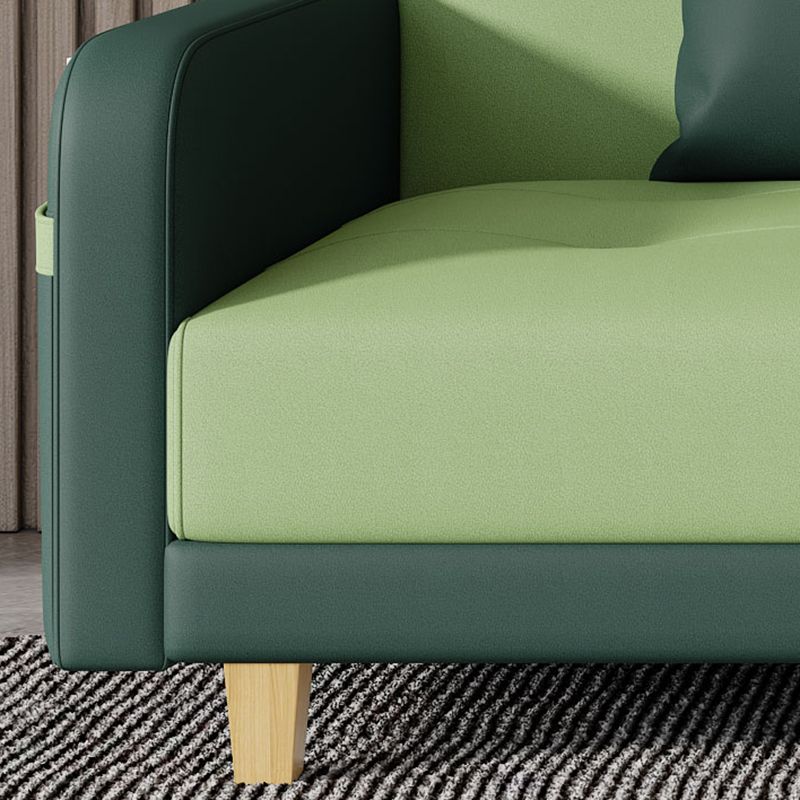 30,7" H Kunstleder-Sofabett mit quadratischen Armlehnen für das Wohnzimmer