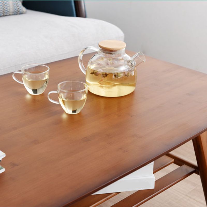 Nordic Style Wood/tan Solid Wood with Storage Rack Coffee Table Clearhalo 'Coffee & Accent Tables' 'Coffee Tables' 'coffee_tables' 'furn' 'furn_coffee_tables' 'Furniture' 'Living Room Furniture' 1200x1200_12a04c86-3c39-4d39-a3c7-0e8863855128
