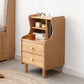 Modern Style Wooden Bedside Cabinet Open Storage for Bedroom
