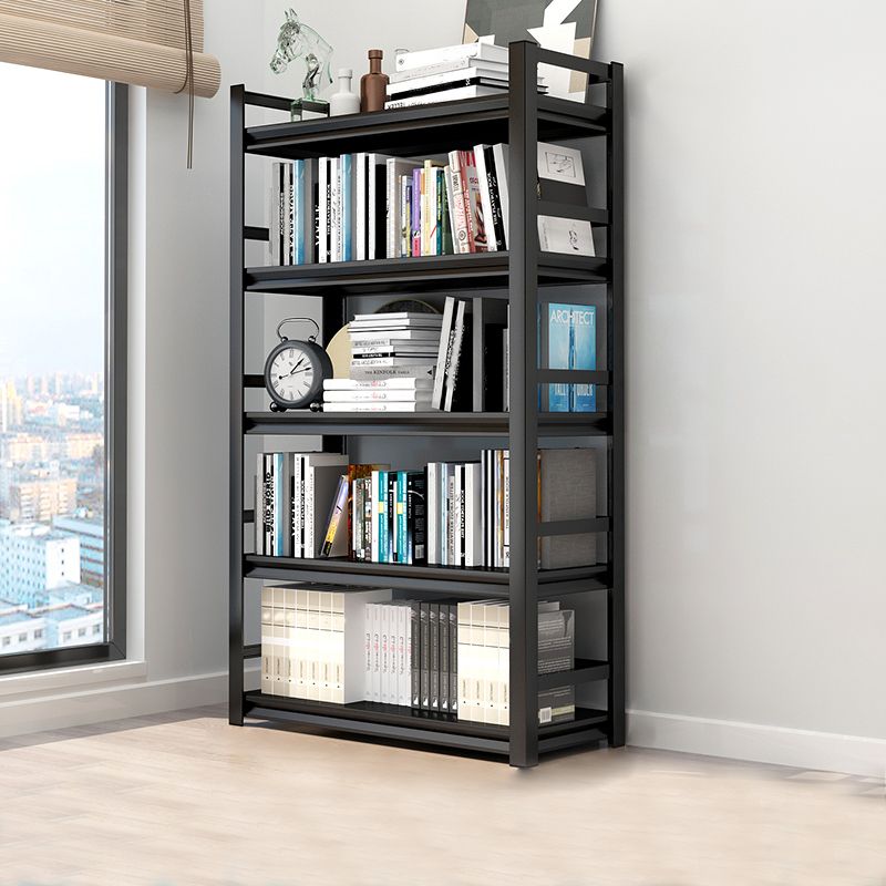 Metal Open Etagere Bookshelf Black Industrial Vertical Bookshelf for Home Clearhalo 'Bookcases' 'furn' 'furn_bookcases' 'Furniture' 'furniture_bookcases' 'kitchen' 'kitchen_bookcases' 'Living Room Furniture' 'Office Furniture' 1200x1200_12a0d75e-8320-4cdd-8dee-8a458528ce1b