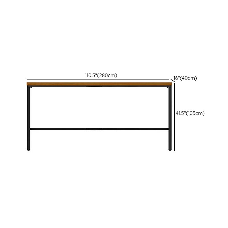 Glam Rectangle Pub Table Set 1/2/3/7 Pieces Pine Wood Top Bar Table with Metal Stools Clearhalo 'Bar Furniture' 'furn' 'furn_home_bar_bar_sets' 'Furniture' 'Home Bars & Bar Sets' 'home_bar_bar_sets' 'Kitchen & Dining Furniture' 1200x1200_12a12067-6ae0-4691-aed1-50486d8e01e9