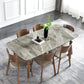 Glam Sintered Stone Standard Dining Table Gray Rectangle Shape Dining Table for Kitchen Clearhalo ' dining_table' 'Dining Tables & Seating' 'Dining Tables' 'furn' 'furn_dining_table' 'Furniture' 'furniture_dining_table' 'Kitchen & Dining Furniture' 'kitchen&dining_furn' 'kitchen' 'kitchen_dining_table' 1200x1200_12a17712-8b5e-4b8e-a566-d98a55536390