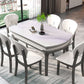 Modern Scalable Stone Dining Table Rubber Base for Dining Room