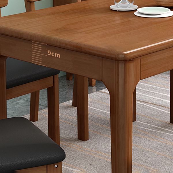 Modern Style Rubberwood Dining Table Rectangle Table with 4 Legs for Home Clearhalo ' dining_table' 'Dining Tables & Seating' 'Dining Tables' 'furn' 'furn_dining_table' 'Furniture' 'furniture_dining_table' 'Kitchen & Dining Furniture' 'kitchen&dining_furn' 'kitchen' 'kitchen_dining_table' 1200x1200_12a4a8ce-0680-4a19-aec8-6f122e30185f