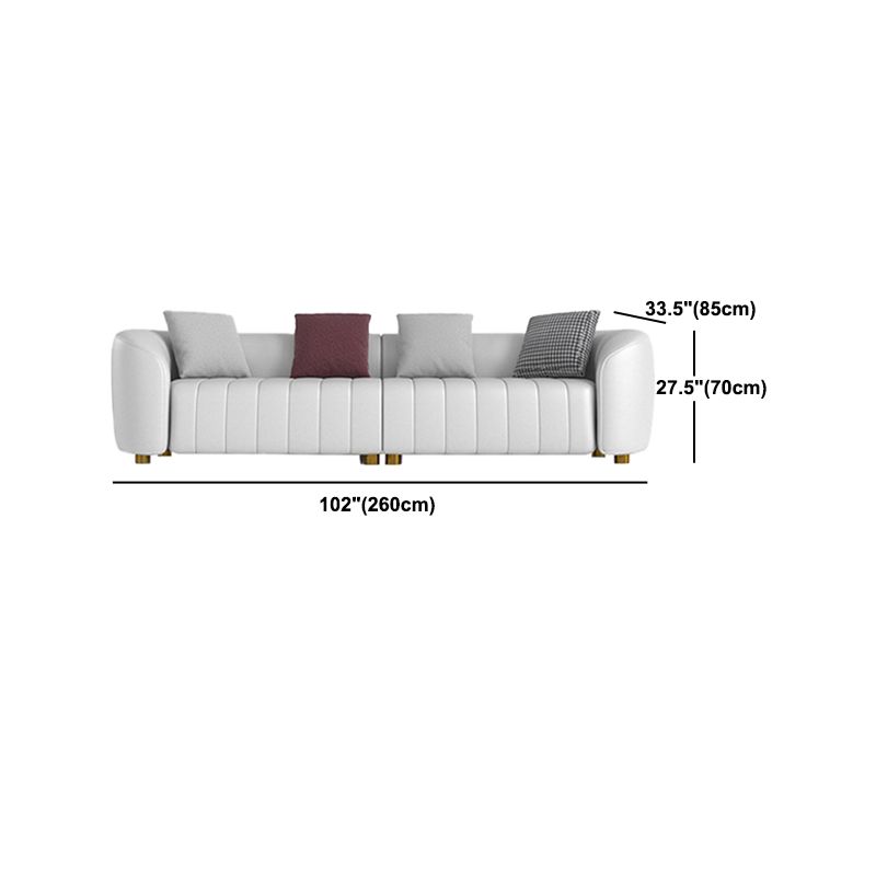 22.83" Wide Tuxedo Arm Sofa White Standard Sofa for Living Room Clearhalo 'furn' 'furn_sofas' 'Furniture' 'Living Room Furniture' 'Sofa' 'sofas' 1200x1200_12a5856a-598f-48e8-ab95-2844a3e7ecf0