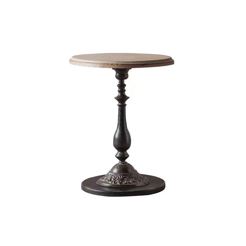 Round Pedestal Side Table French Rustic Side End Snack Table Clearhalo 'Coffee & Accent Tables' 'End & Side Tables' 'end_side_tables' 'furn' 'furn_end_side_tables' 'Furniture' 'Living Room Furniture' 1200x1200_12a7e4de-a458-4f1d-bf56-99006c10acfb