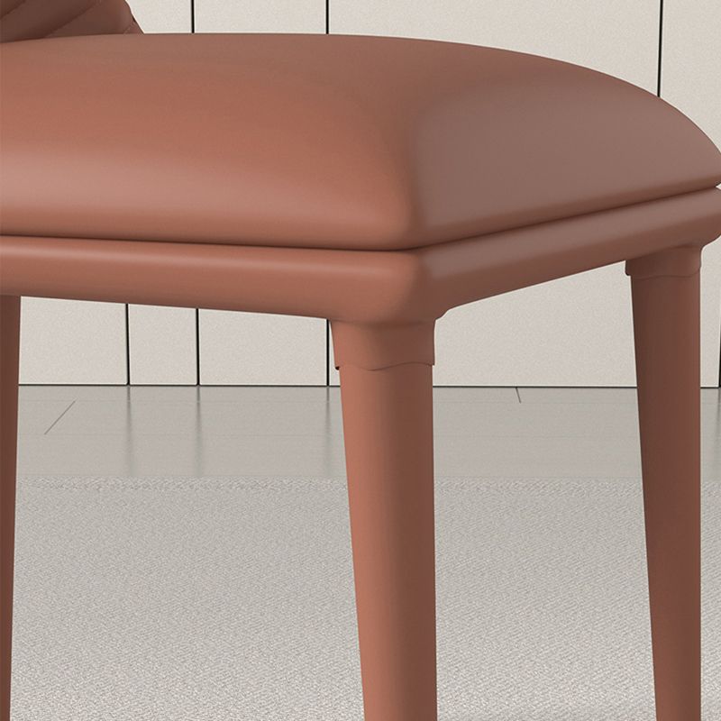 Modern Metal Dining Room Chairs Armless Faux Leather Dining Chair for Restaurant Clearhalo ' kitchen&dining_furn' 'Dining Chairs' 'Dining Tables & Seating' 'dining_chair' 'furn' 'furn_dining_chair' 'Furniture' 'furniture_dining_chair' 'Kitchen & Dining Furniture' 'kitchen' 1200x1200_12a85723-a9cc-4ed2-9ab1-3b0598a36dff