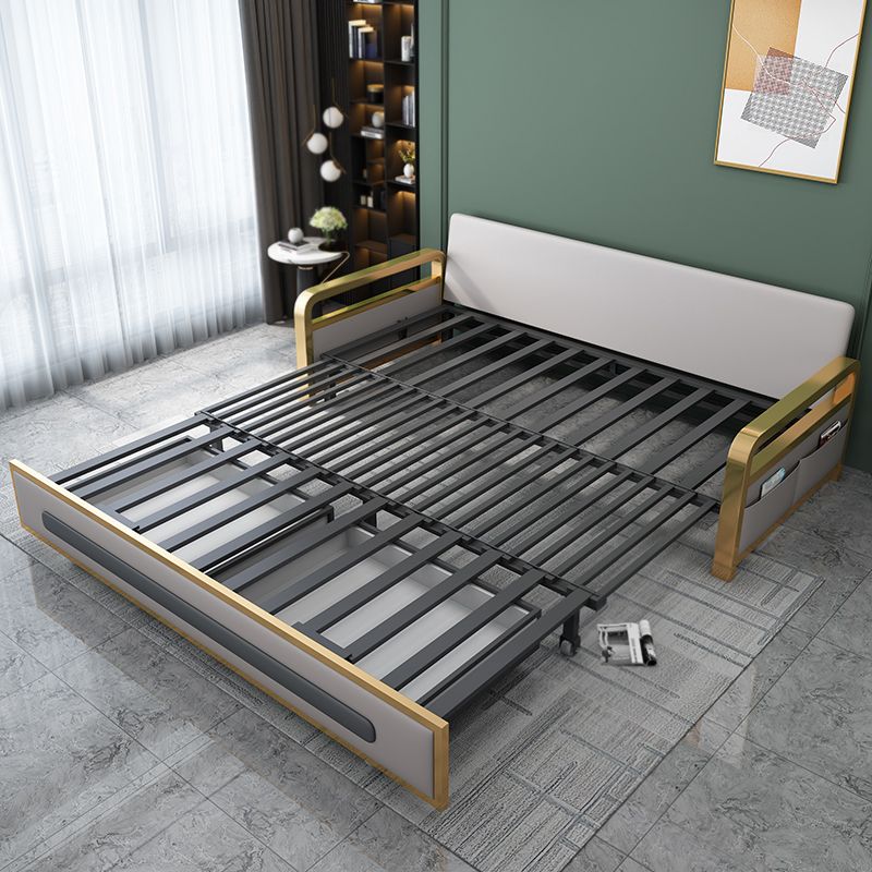 Square Arms   Sleeper Sofa    Pillow Back  Glam  Convertible Sofas