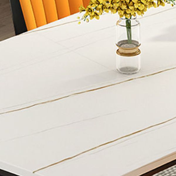 Modern 4 Legs Pedestal Dining Table Stone Table for Dining Room