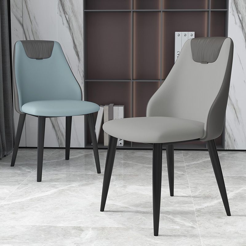 Sedia industriale in vetro in pelle sedia a braccio parsons per sala da pranzo