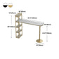 White Rectangle Bar Table Contemporary Bar Dining Table with Sled Base Clearhalo 'Bar Furniture' 'Bar Tables' 'bar_tables' 'Furniture' 'furniture_bar_tables' 'Kitchen & Dining Furniture' 1200x1200_12acfd99-430c-44ab-8e37-d41319f604c1