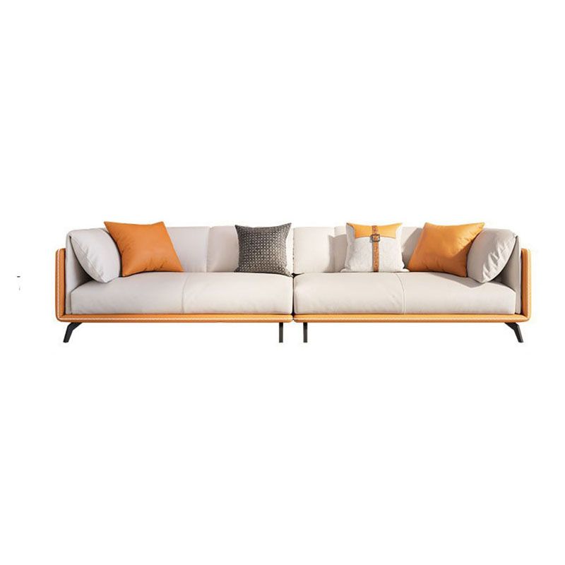 Zeitgenössischer Smoking -Arm -Sofa -Fleckfest -Kunstleder -Sofa