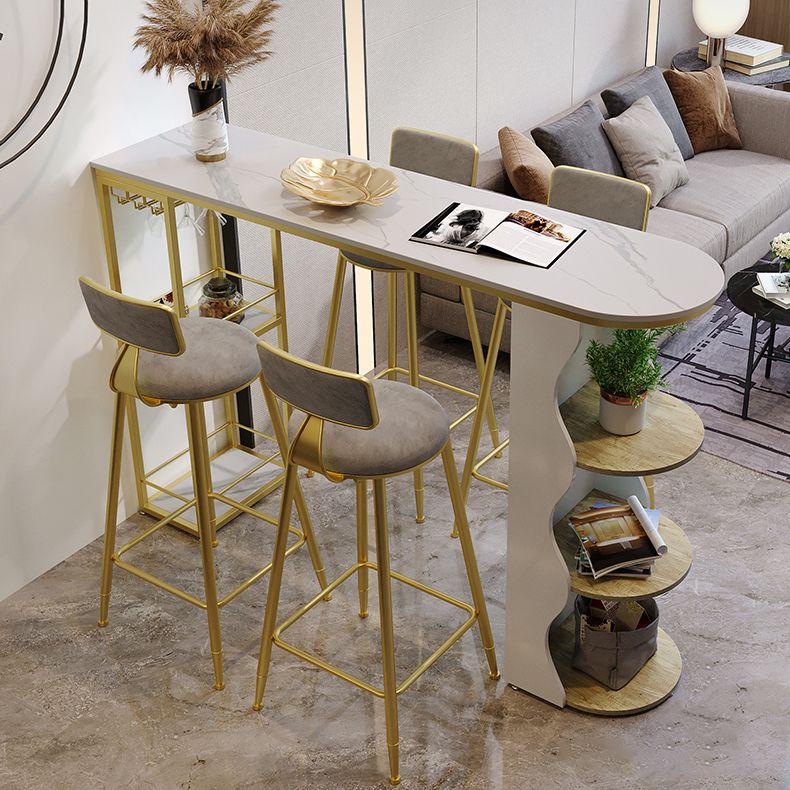 Modern 1/5 Pieces Bar Table Set Stone Counter Table with High Stools for Living Room Clearhalo 'Bar Furniture' 'furn' 'furn_home_bar_bar_sets' 'Furniture' 'Home Bars & Bar Sets' 'home_bar_bar_sets' 'Kitchen & Dining Furniture' 1200x1200_12b353da-65ab-4271-a64b-5692a5ff0956