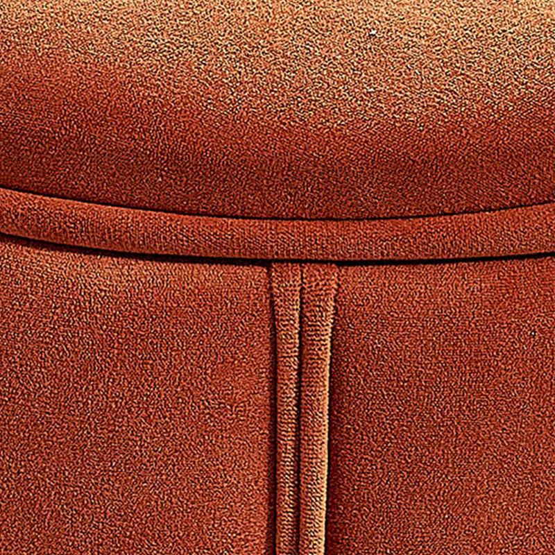 Orange Velvet Ottoman Modern Round Ottoman Stain Resistant Ottoman Clearhalo 'furn' 'furn_ottomans_poufs' 'Furniture' 'Living Room Furniture' 'Ottomans & Poufs' 'ottomans_poufs' 1200x1200_12b717fb-8799-46ce-bb3f-4e97aec27bf6