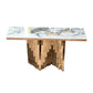 16 inch Wide Accent Table Rectangle Shape Console Table for Hall