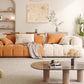 Modern Standard Sofa Square Arm Cushions Sofa for Living Room
