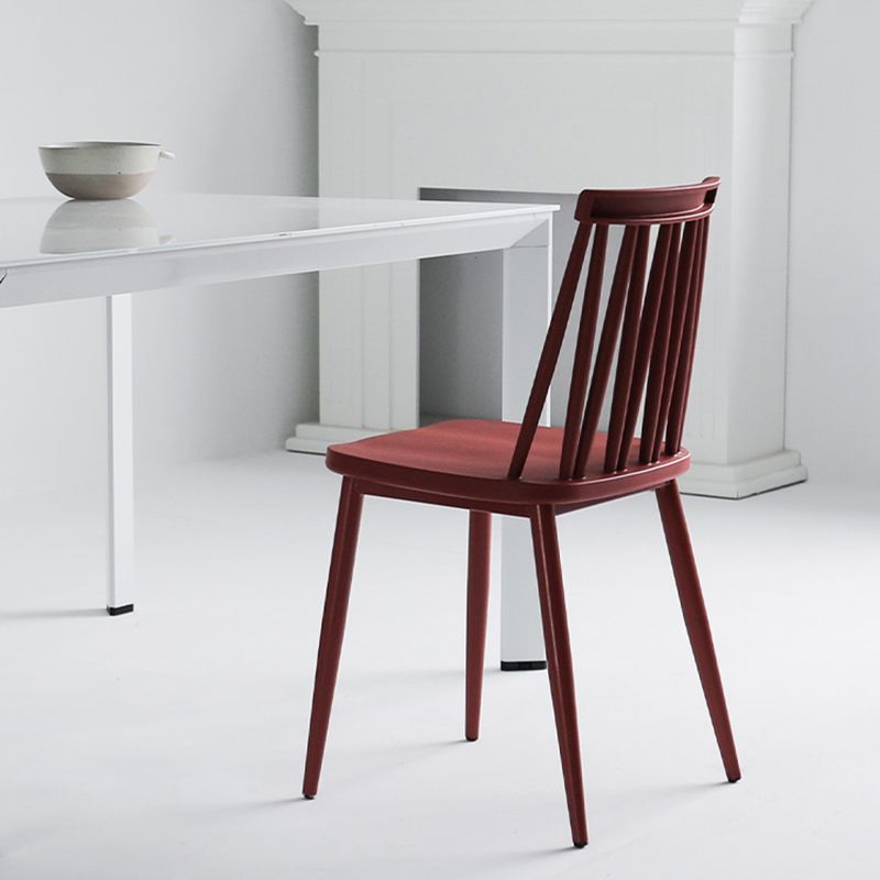 Contemporary Style Plastic Chair Dining Armless Chairs for Kitchen Clearhalo 'Dining Chairs' 'Dining Tables & Seating' 'dining_chair' 'furn' 'furn_dining_chair' 'Furniture' 'furniture_dining_chair' 'Kitchen & Dining Furniture' 1200x1200_12b990b4-370c-4b15-a88e-ff75ce7e841d