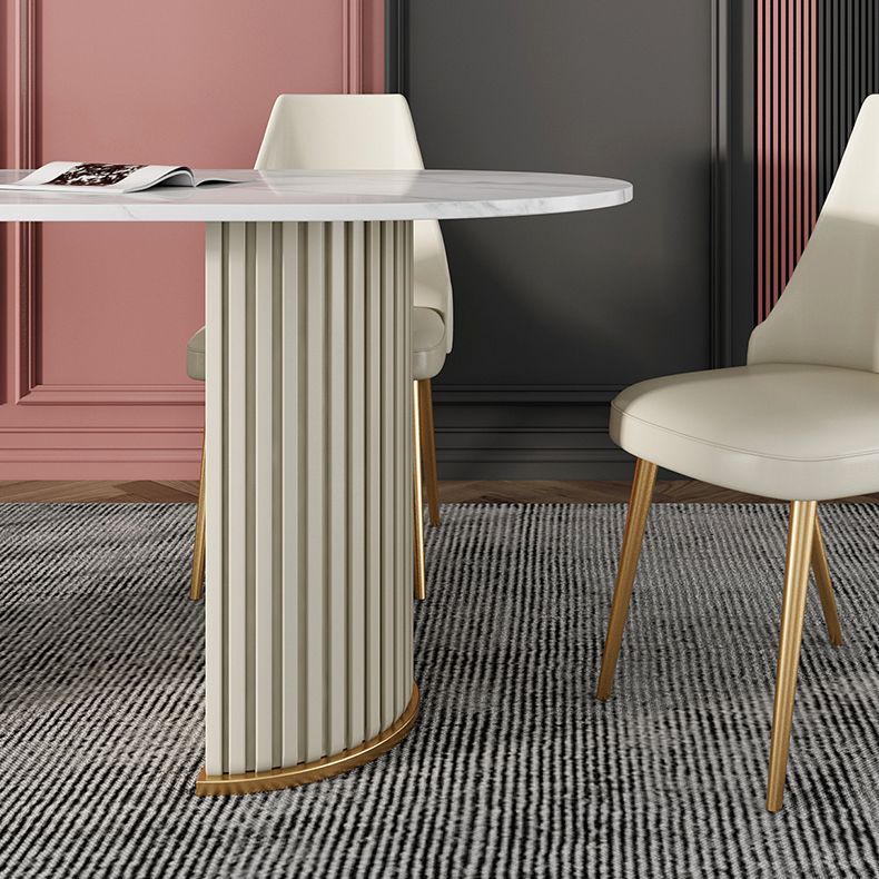 Metal Contemporary Free Form Indoor Table Sintered Stone Table for Dining Room and Kitchen Clearhalo ' dining_table' 'Dining Tables & Seating' 'Dining Tables' 'furn' 'furn_dining_table' 'Furniture' 'furniture_dining_table' 'Kitchen & Dining Furniture' 'kitchen&dining_furn' 'kitchen' 'kitchen_dining_table' 1200x1200_12b99b53-4849-4f25-ba36-e888bc9b3853