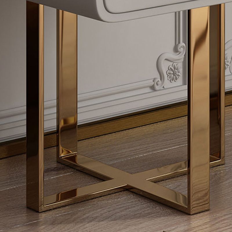 Glam Pedestal Office Desk Curved Pewter Writing Desk with Drawers Clearhalo 'furn' 'furn_office_desk' 'Furniture' 'Office Desks' 'Office Furniture' 'office_desk' 1200x1200_12b9f306-ad94-4ce6-9215-409a68132df7