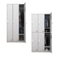 Steel White Storage Cabinet with Hinged Door Modern Cabinet for Bathroom