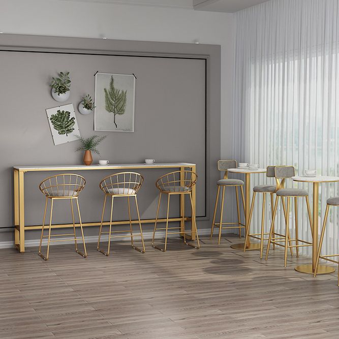 42-inch Height Cocktail Bar Table Glam Style Stone Top Bar Table for Living Room Clearhalo 'Bar Furniture' 'Bar Tables' 'bar_tables' 'furn' 'furn_bar_tables' 'Furniture' 'furniture_bar_tables' 'Kitchen & Dining Furniture' 'kitchen&dining_furn' 'kitchen' 1200x1200_12bda6dd-d496-4de0-a264-98e355078432