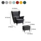 Chaire de Wingback 31.49 "L x 37,79" W x 39,76 "H Armes incluses Chaise d'armes évasées