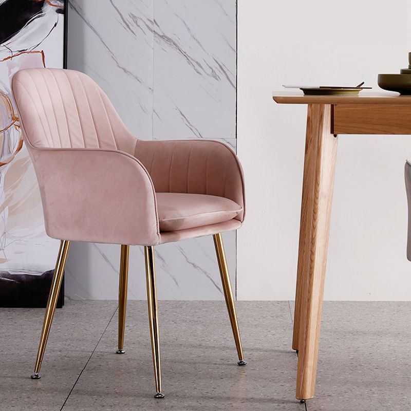 Modern Style Cloth Overturning Armrest Fixed Backrest Metal Arm Chair Clearhalo 'Accent Chairs' 'accent_chairs' 'Chairs & Seating' 'furn' 'furn_accent_chairs' 'Furniture' 'Living Room Furniture' 1200x1200_12be4797-31fe-4f2d-ab3b-b33e4e72d6ab