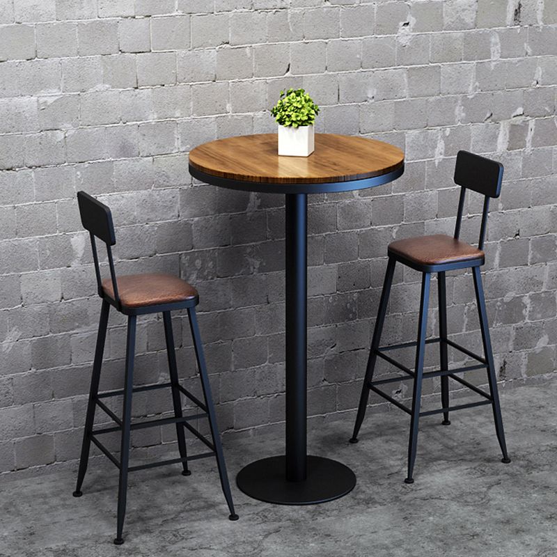 Industrial Wood Bar Table Set 1/2/7 Pieces Rectangular Counter Set for Home Use Clearhalo 'Bar Furniture' 'furn' 'furn_home_bar_bar_sets' 'Furniture' 'Home Bars & Bar Sets' 'home_bar_bar_sets' 'Kitchen & Dining Furniture' 1200x1200_12bf9613-1120-4414-8b24-7235f1a192a1