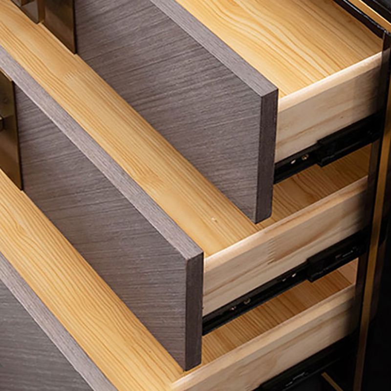 23.62 "H TVスタンドグラムスタイルの囲まれたストレージテレビコンソール3つの引き出し付き