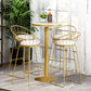 Glam Gold Iron Bar Table 21.6"W Round Top Marble Bistro Table for Breakroom Clearhalo 'Bar Furniture' 'Bar Tables' 'bar_tables' 'furn' 'furn_bar_tables' 'Furniture' 'furniture_bar_tables' 'Kitchen & Dining Furniture' 'kitchen&dining_furn' 'kitchen' 1200x1200_12c39a65-ad22-43c5-b2c3-276133c89bd8
