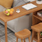 Modern Wood Pub Table with Rectangle Table Top Double Pedestal Table- 41.3" H Clearhalo 'Bar Furniture' 'Bar Tables' 'bar_tables' 'furn' 'furn_bar_tables' 'Furniture' 'furniture_bar_tables' 'Kitchen & Dining Furniture' 1200x1200_12c4c7cc-239b-42a0-8247-94c5b5e5ad34